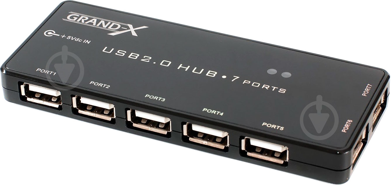 USB-хаб Grand-X  Slim Active (GH-701DC) - фото 1