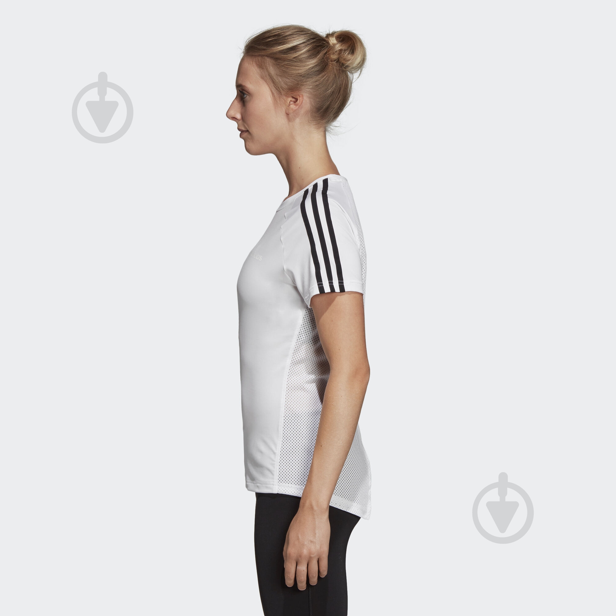 Футболка Adidas W D2M 3S TEE DS8723 р.L белый - фото 4