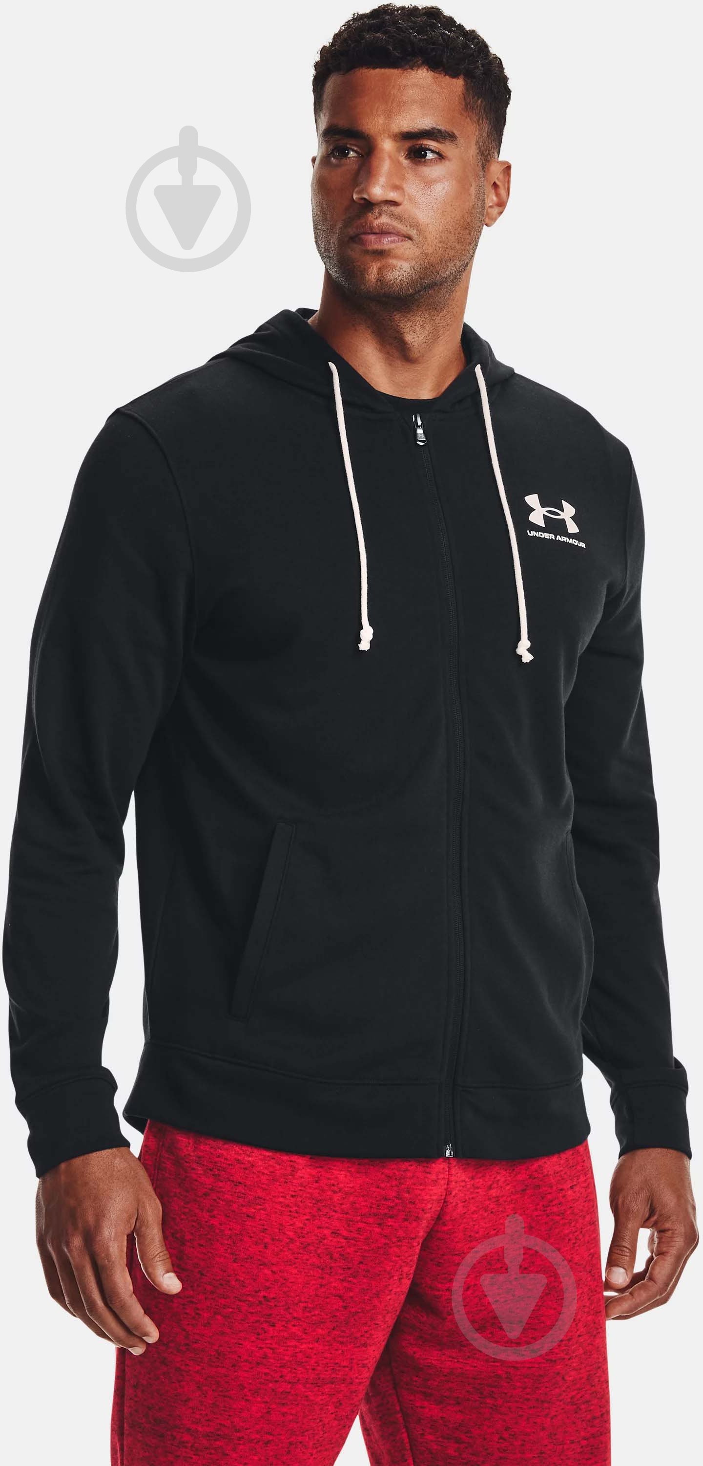 Джемпер Under Armour RIVAL TERRY LC FZ 1370409-001 р. XL чорний - фото 1
