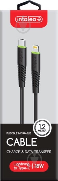 Кабель Intaleo CBFLEXTL1 Type-C to Lightning 18 Вт 1,2 м чорний (1283126542459) - фото 4 Кабель Intaleo CBFLEXTL1 Type-C to Lightning 18 Вт 1,2 м чорний (1283126542459) - фото 4