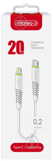 Кабель Intaleo CBFLEXTL0 Type-C to Lightning 20W 0,2 м белый (1283126580024) - фото 2 Кабель Intaleo CBFLEXTL0 Type-C to Lightning 20W 0,2 м белый (1283126580024) - фото 2