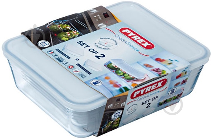 Набір форм Pyrex для приготування та зберігання Cook & Freez 2 предмети (912S951/7646) - фото 3 Набір форм Pyrex для приготування та зберігання Cook & Freez 2 предмети (912S951/7646) - фото 3