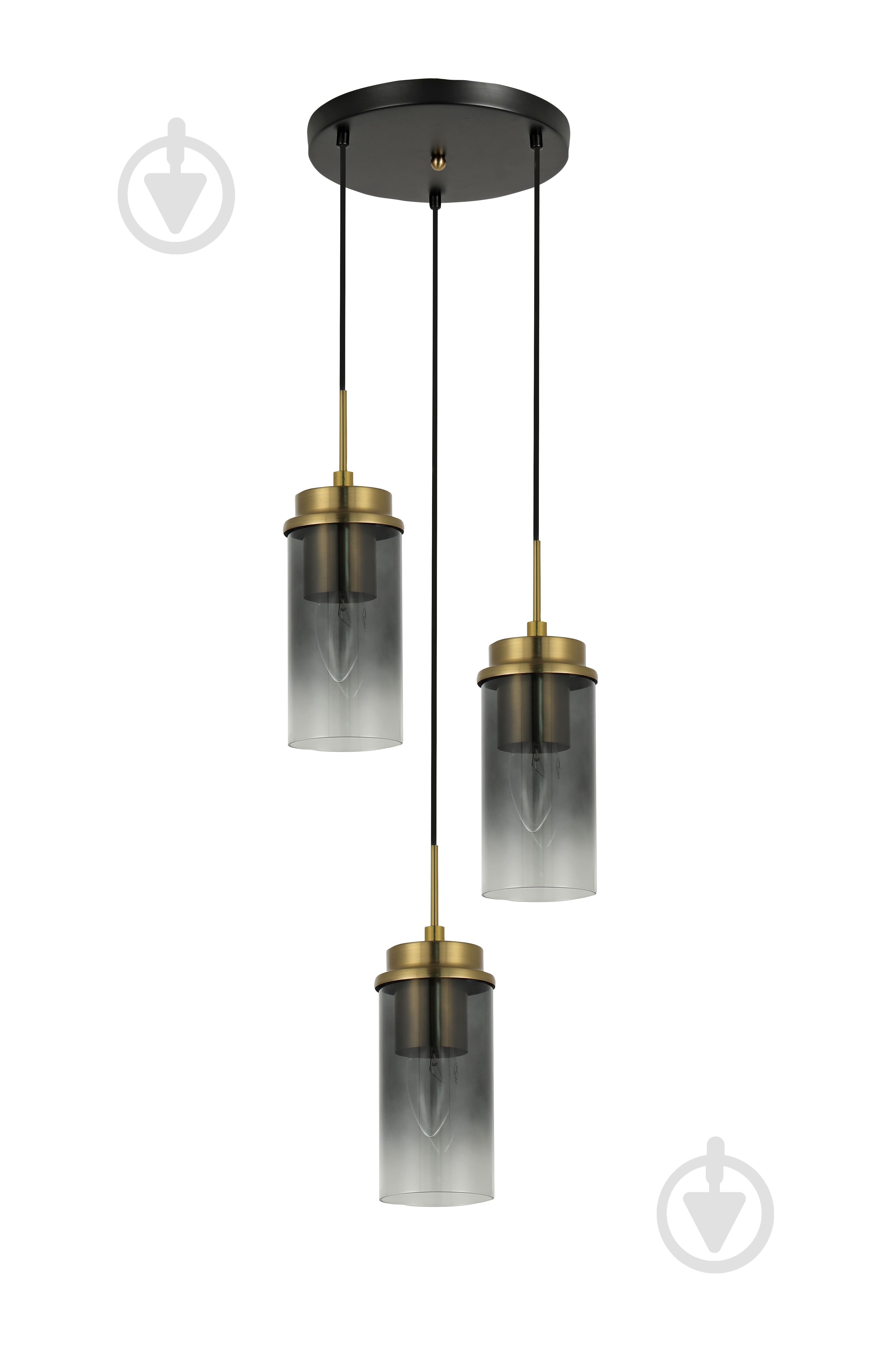 Подвес Sensio Bresta 3x40 Вт /E14 черный/медный LS-74662/3PB-E1440W - фото 2