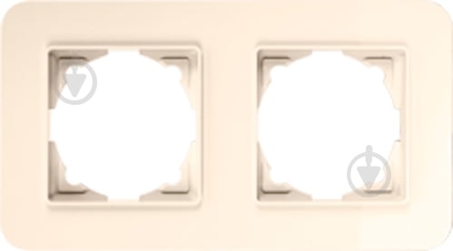 Рамка двухместная Gunsan Radius универсальная крем 01 37 12 00 000 141 - фото 1