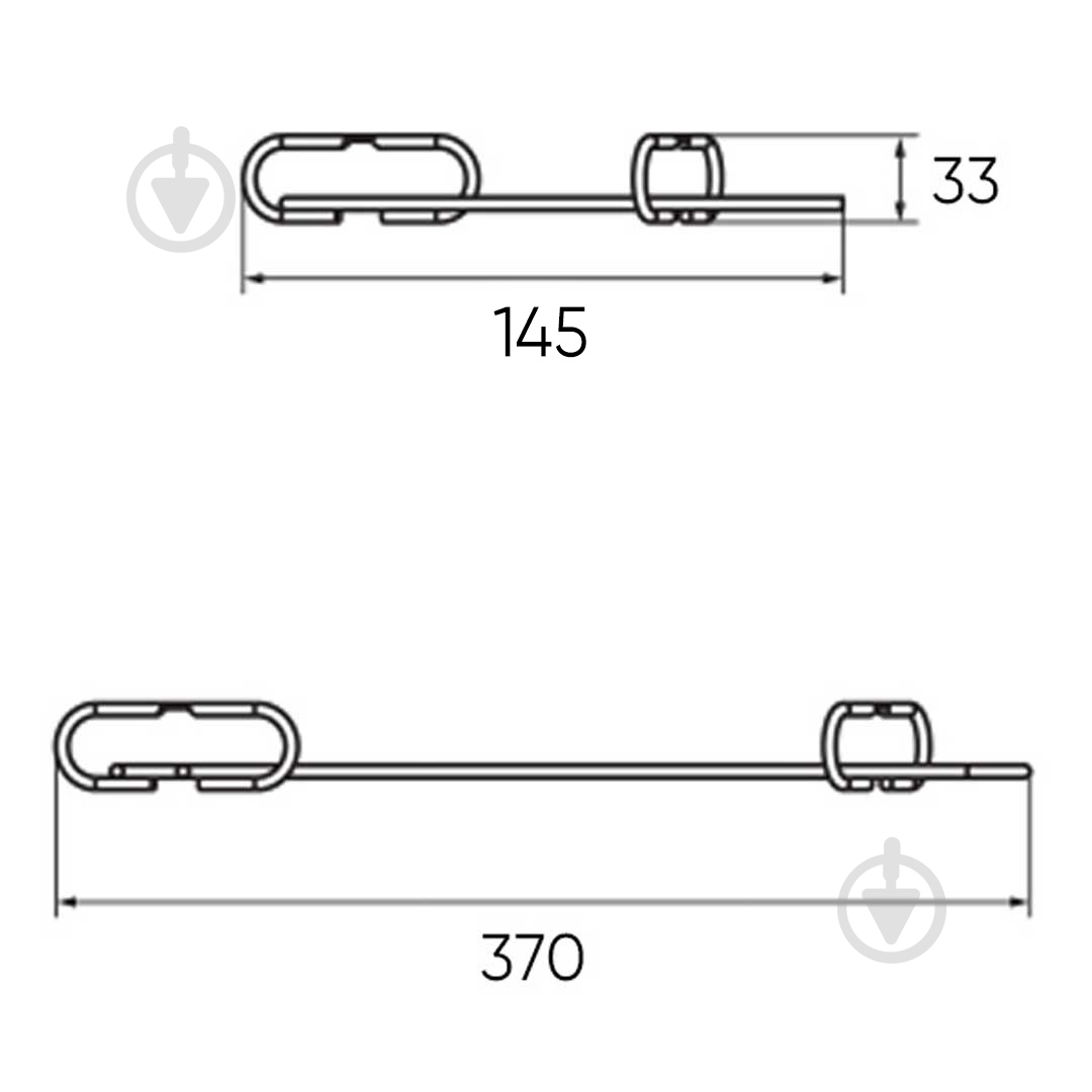 Тримач бокалів Lemax mx-051 ВА дугоподібний 380 мм антична бронза - фото 2
