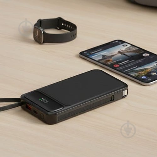 Повербанк MediaRange 10000 mAh black (MRMA753) - фото 7