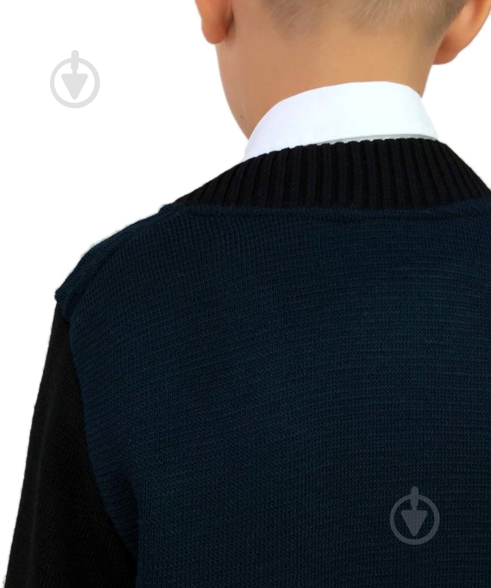 Бомбер для мальчика ART KNIT р.140 синий - фото 4