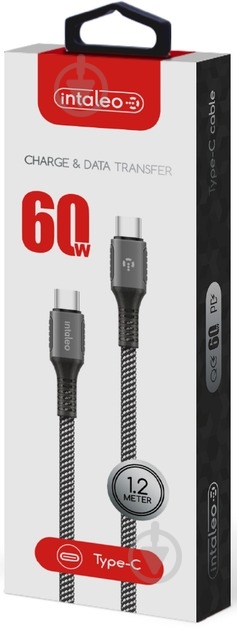 Кабель Intaleo CBGPD60WTT1 Type-C to Type-C 60W 1,2 м серый (1283126518096) - фото 2 Кабель Intaleo CBGPD60WTT1 Type-C to Type-C 60W 1,2 м серый (1283126518096) - фото 2