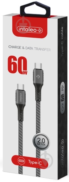 Кабель Intaleo CBGPD60WTT2 Type-C to Type-C 60W 2 м серый (1283126518102) - фото 2 Кабель Intaleo CBGPD60WTT2 Type-C to Type-C 60W 2 м серый (1283126518102) - фото 2