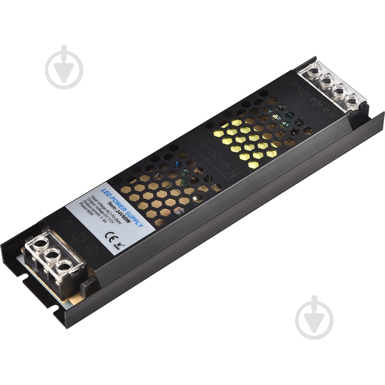 Преобразователь напряжения Hopfen 24 В 60 Вт IP20 HTB-24V-60W BK - фото 1