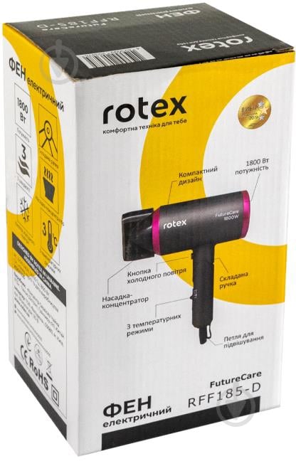 ВИТРИНА! Фен Rotex RFF185-D FutureCare - фото 4