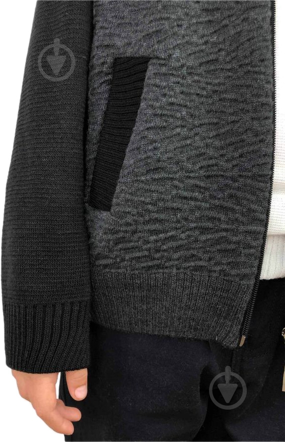 Бомбер для мальчика ART KNIT р.152 серый - фото 4