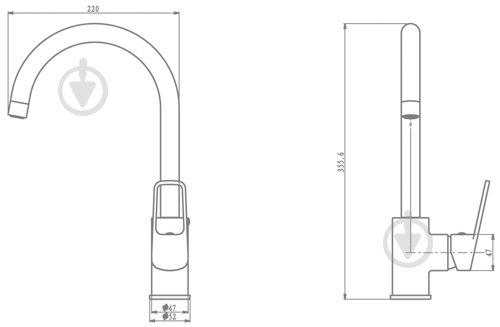 Смеситель для кухни Aqua Rodos Boston 91365 - фото 2