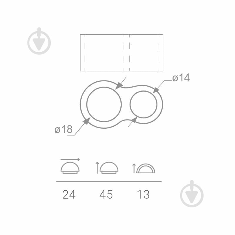 Стопор дверной REI 8TR (8 шт. в блистере) прозрачный - фото 2