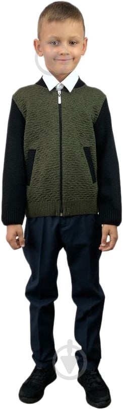 Бомбер для хлопчика ART KNIT р.140 хакі - фото 1
