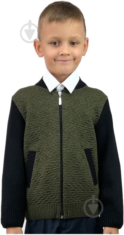 Бомбер для хлопчика ART KNIT р.140 хакі - фото 3