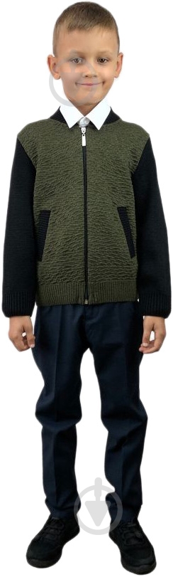 Бомбер для мальчика ART KNIT р.152 хаки - фото 1 Бомбер для мальчика ART KNIT р.152 хаки - фото 1