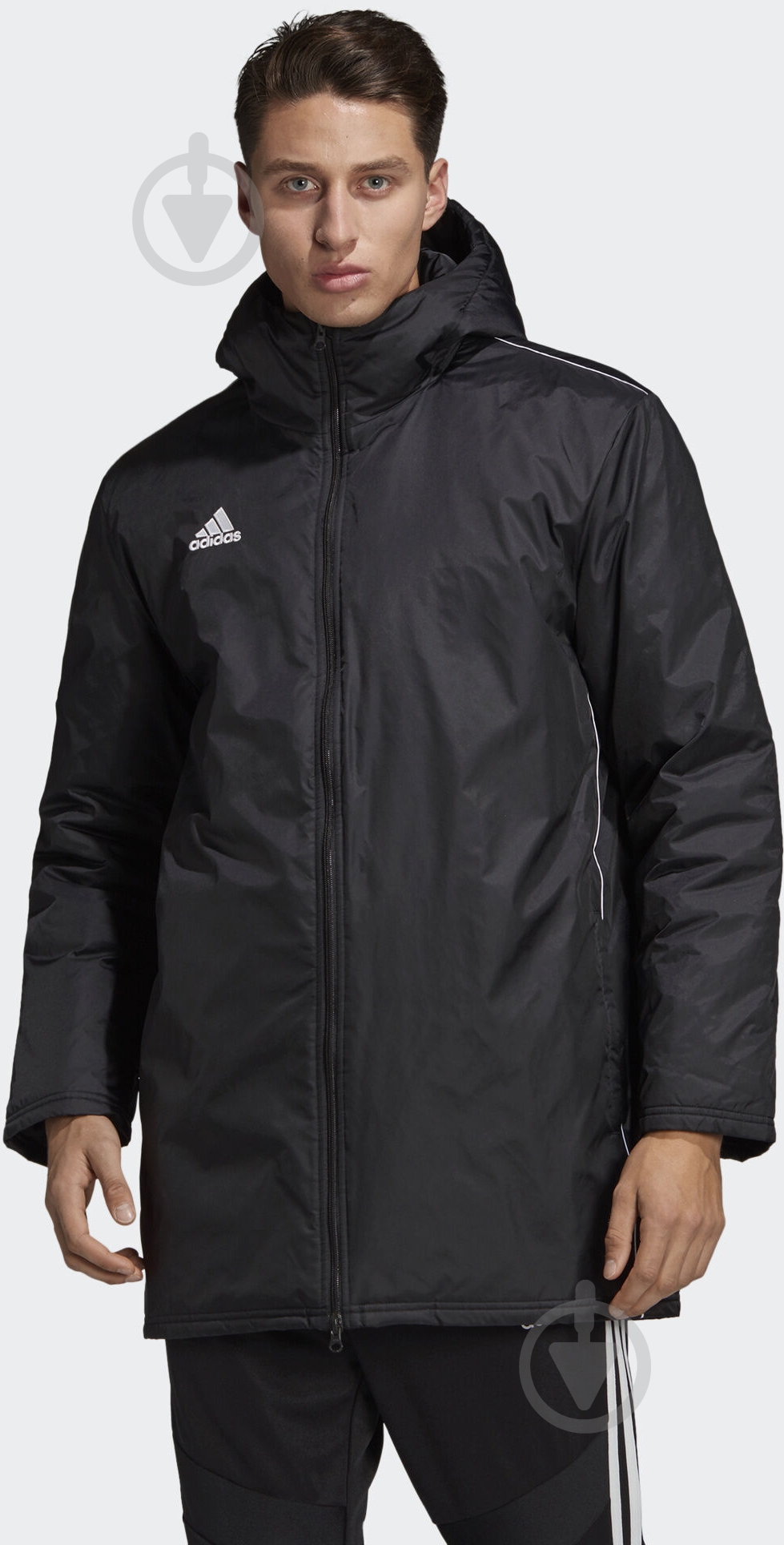 Куртка Adidas CORE18 STD JKT CE9057 р.L черно-белая - фото 3