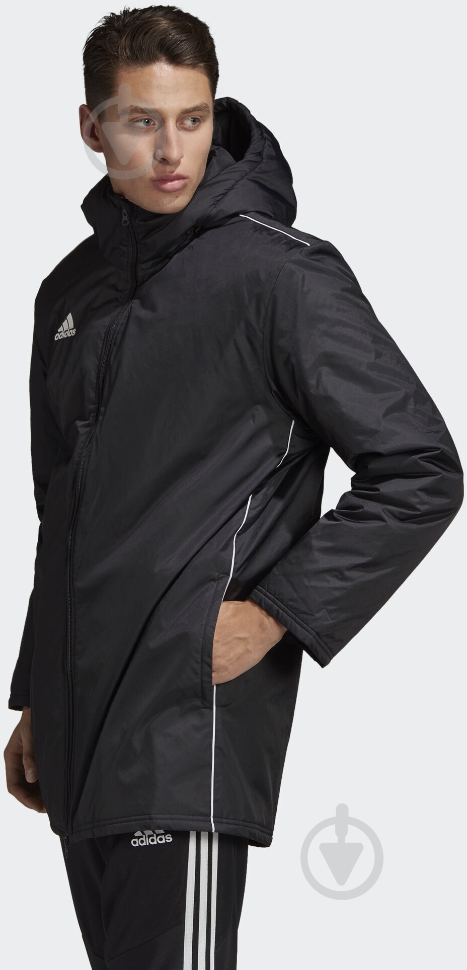 Куртка Adidas CORE18 STD JKT CE9057 р.L черно-белая - фото 4