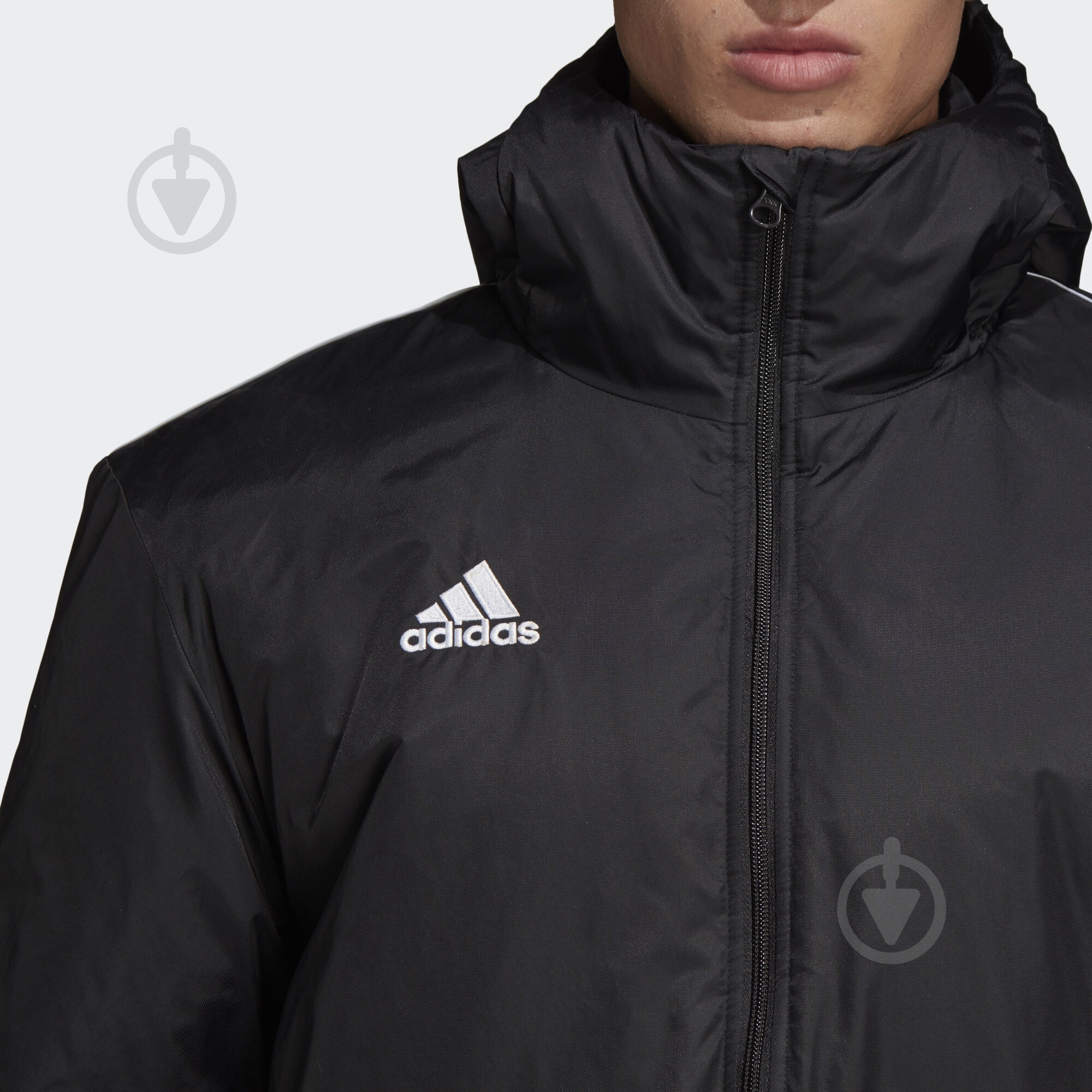 Куртка Adidas CORE18 STD JKT CE9057 р.L черно-белая - фото 7