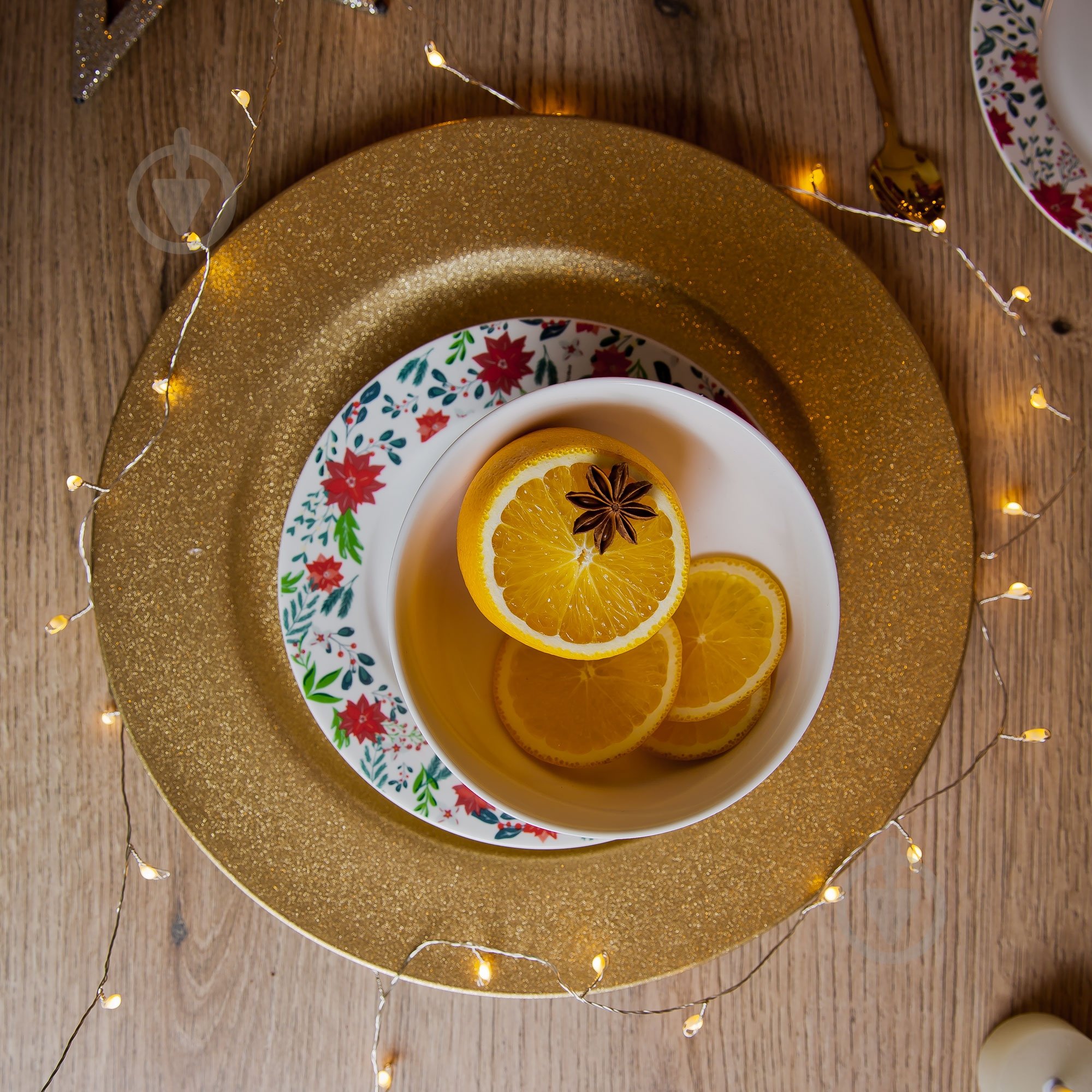 Тарілка сервірувальна Ambition 33 см золотий - фото 3