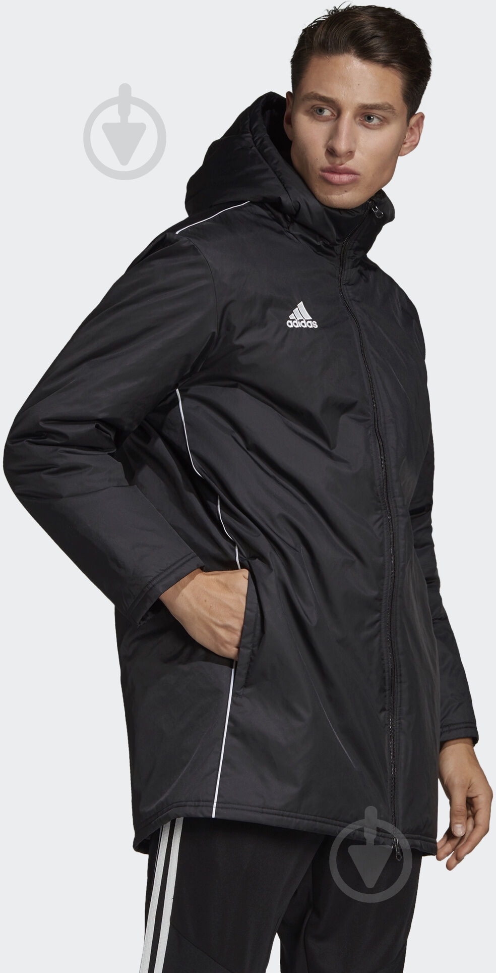 Куртка Adidas CORE18 STD JKT CE9057 р.XL черно-белая - фото 6 Куртка Adidas CORE18 STD JKT CE9057 р.XL черно-белая - фото 6