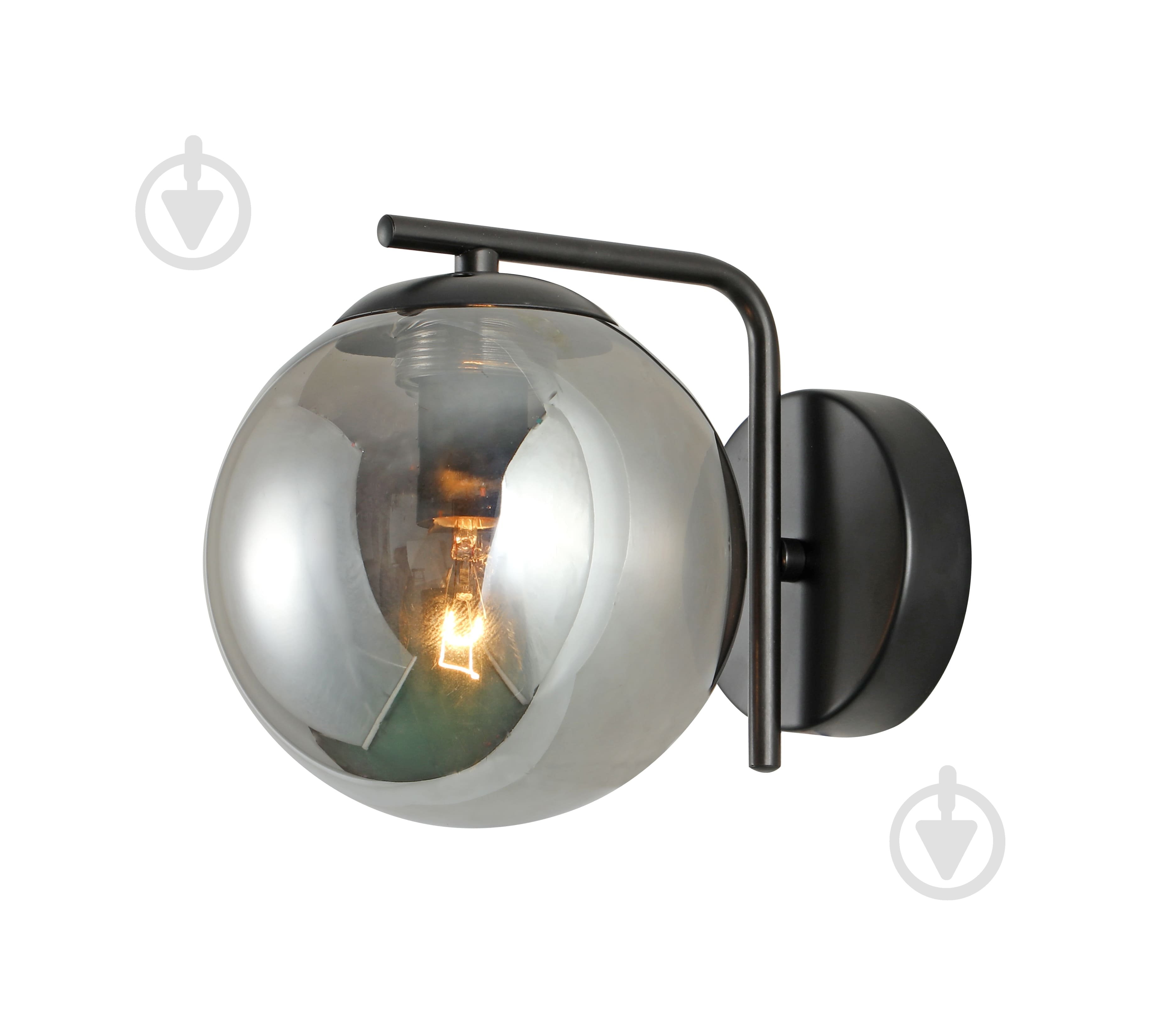 Бра Sensio Lil 1x40 Вт E14 чорний/димчастий LS-74658/1B-E1440W - фото 1