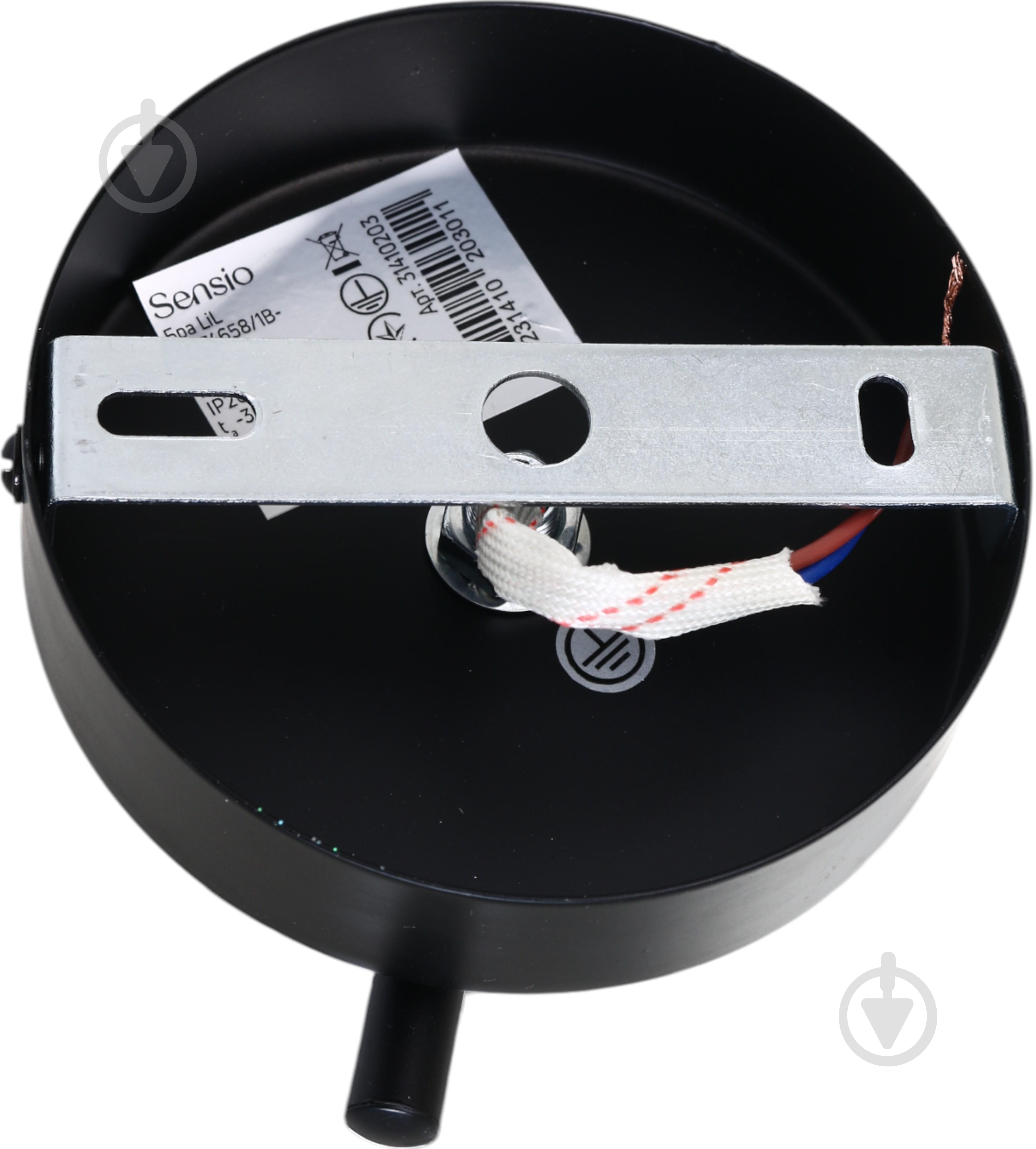 Бра Sensio Lil 1x40 Вт E14 чорний/димчастий LS-74658/1B-E1440W - фото 4