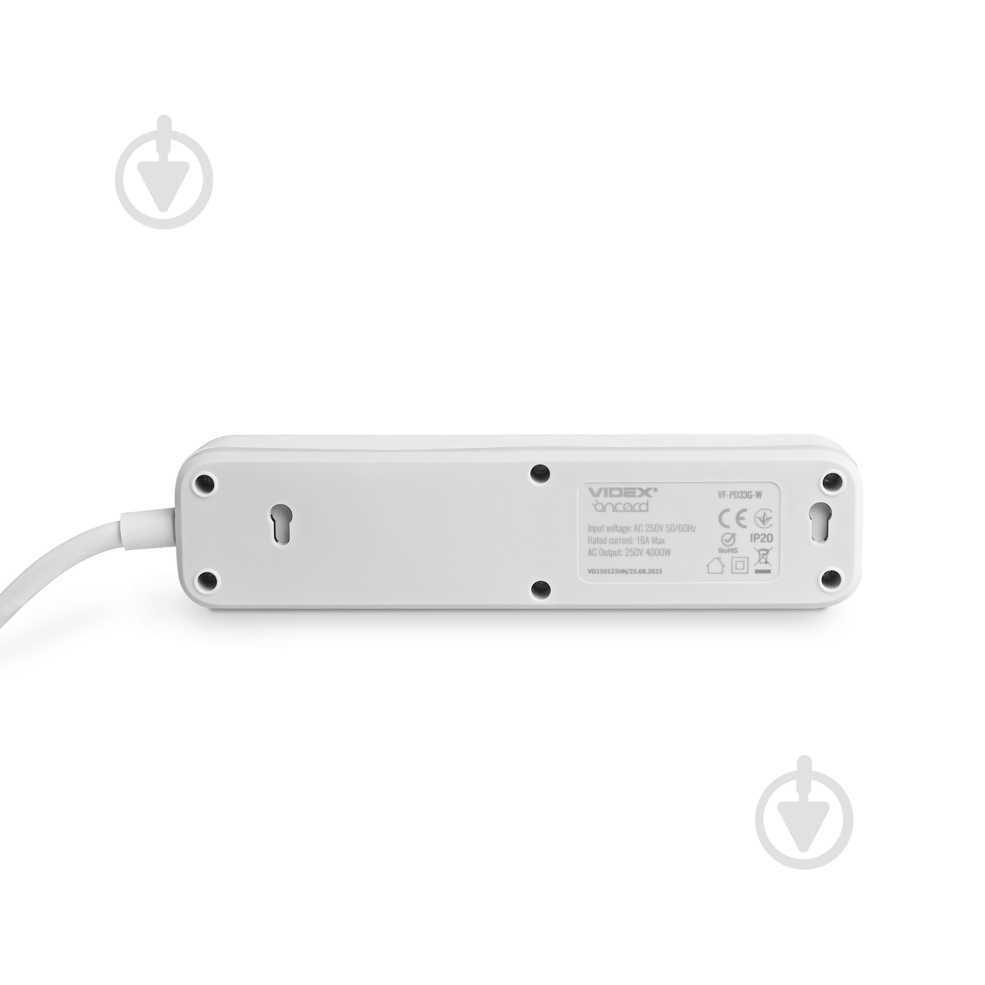 Подовжувач Videx ONCORD з/з 3п 3м (3x1.5мм) з кнопкою White із заземленням 3 гн. чорний 3 м 27685 - фото 5 Подовжувач Videx ONCORD з/з 3п 3м (3x1.5мм) з кнопкою White із заземленням 3 гн. чорний 3 м 27685 - фото 5