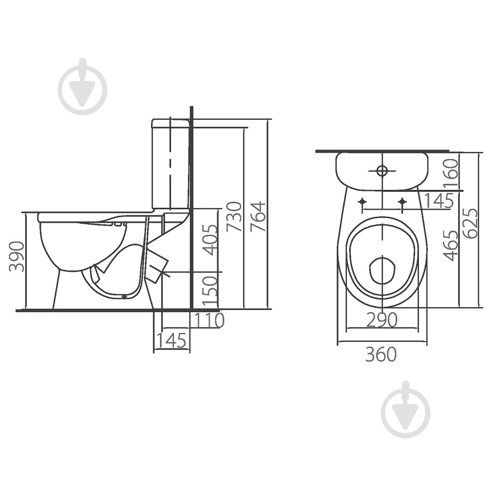 Унитаз-компакт Colombo Антивсплеск S20990500 - фото 3