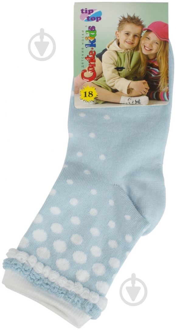 Шкарпетки дитячі для дівчаток Conte-Kids TIP-TOP 192 р.18 світло-блакитний - фото 1