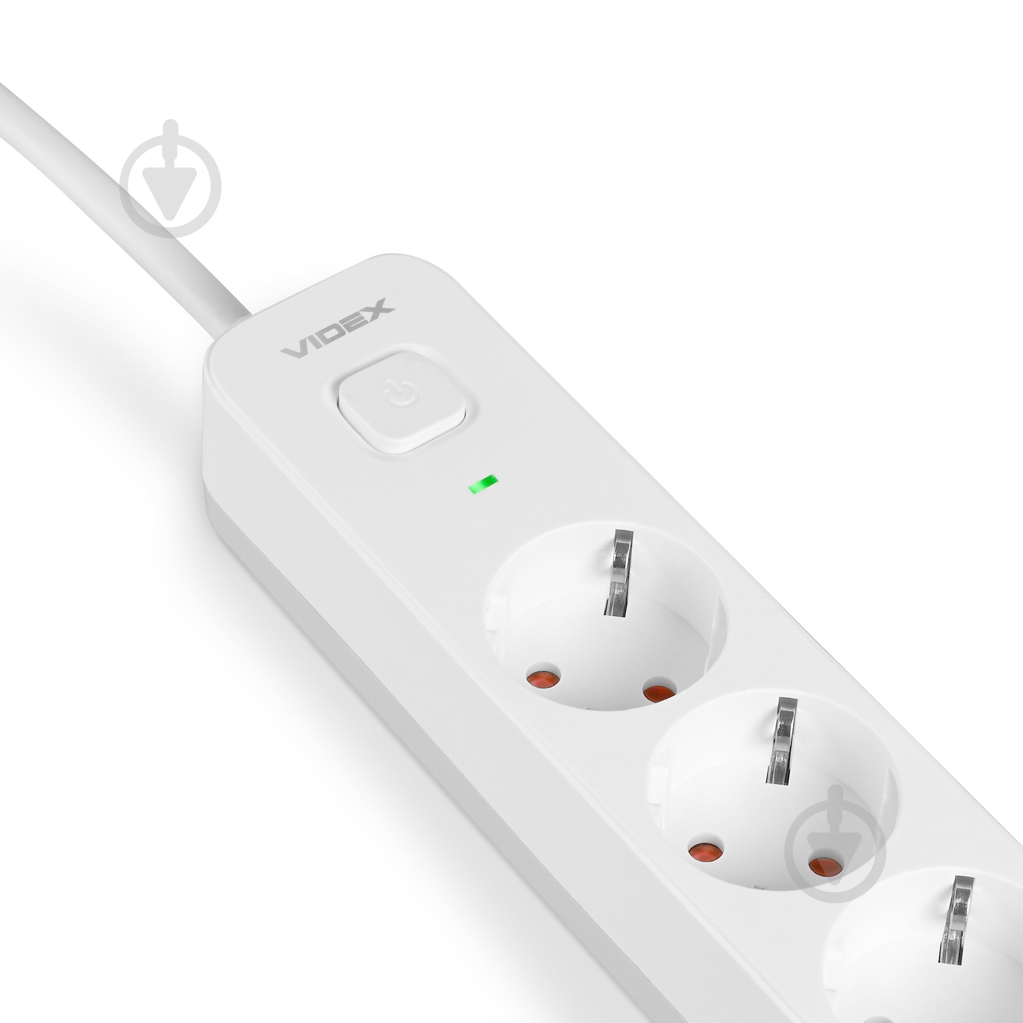 Подовжувач Videx ONCORD з кнопкою White із заземленням 4 гн. білий 3 м 27687 - фото 3 Подовжувач Videx ONCORD з кнопкою White із заземленням 4 гн. білий 3 м 27687 - фото 3