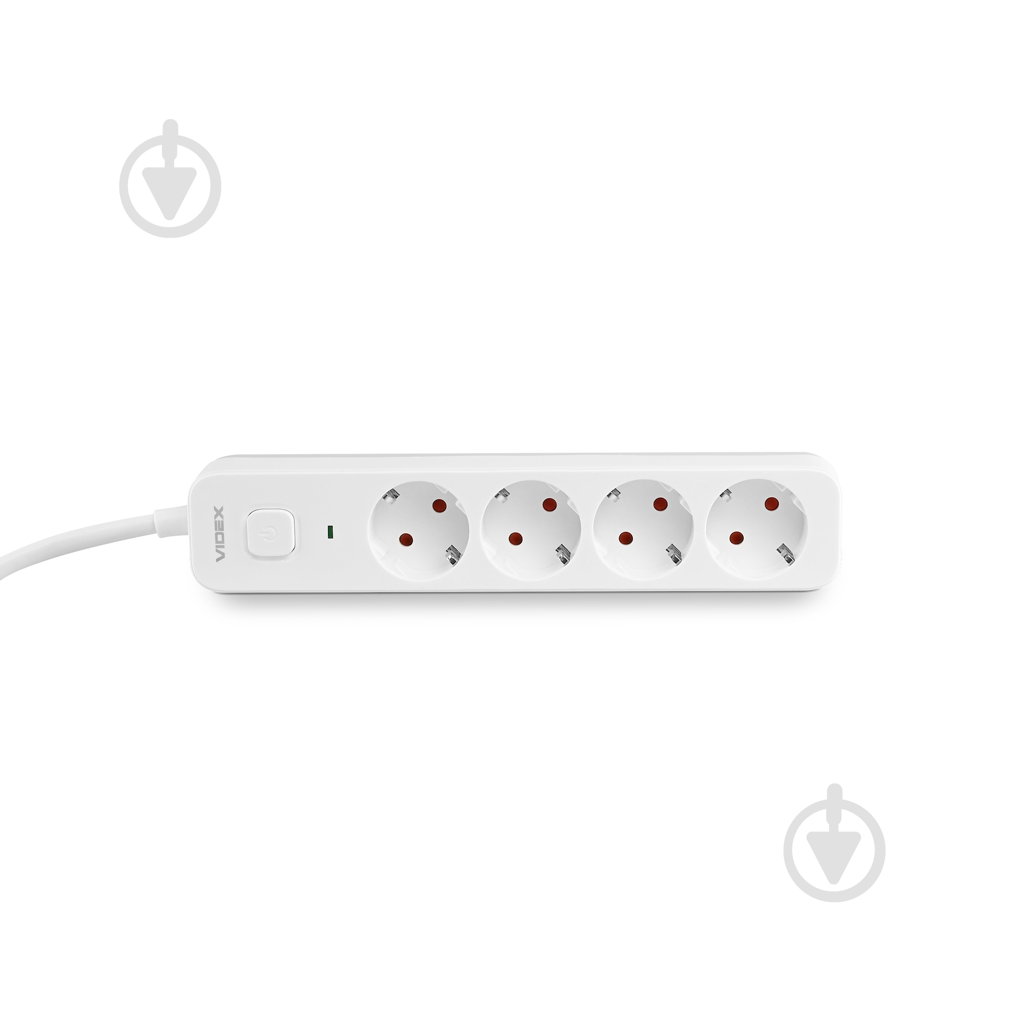 Подовжувач Videx ONCORD з кнопкою White із заземленням 4 гн. білий 3 м 27687 - фото 4 Подовжувач Videx ONCORD з кнопкою White із заземленням 4 гн. білий 3 м 27687 - фото 4