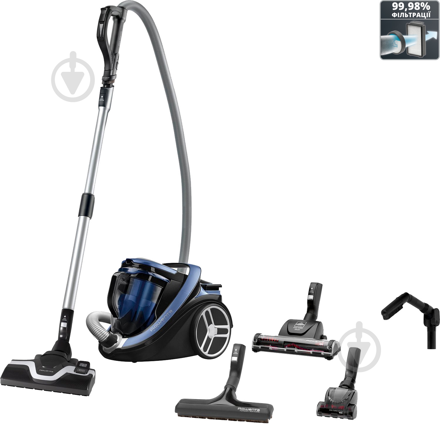 Пылесос Rowenta SF4A+ CYCLONIC RO7691EA intense blue - фото 2 Пылесос Rowenta SF4A+ CYCLONIC RO7691EA intense blue - фото 2