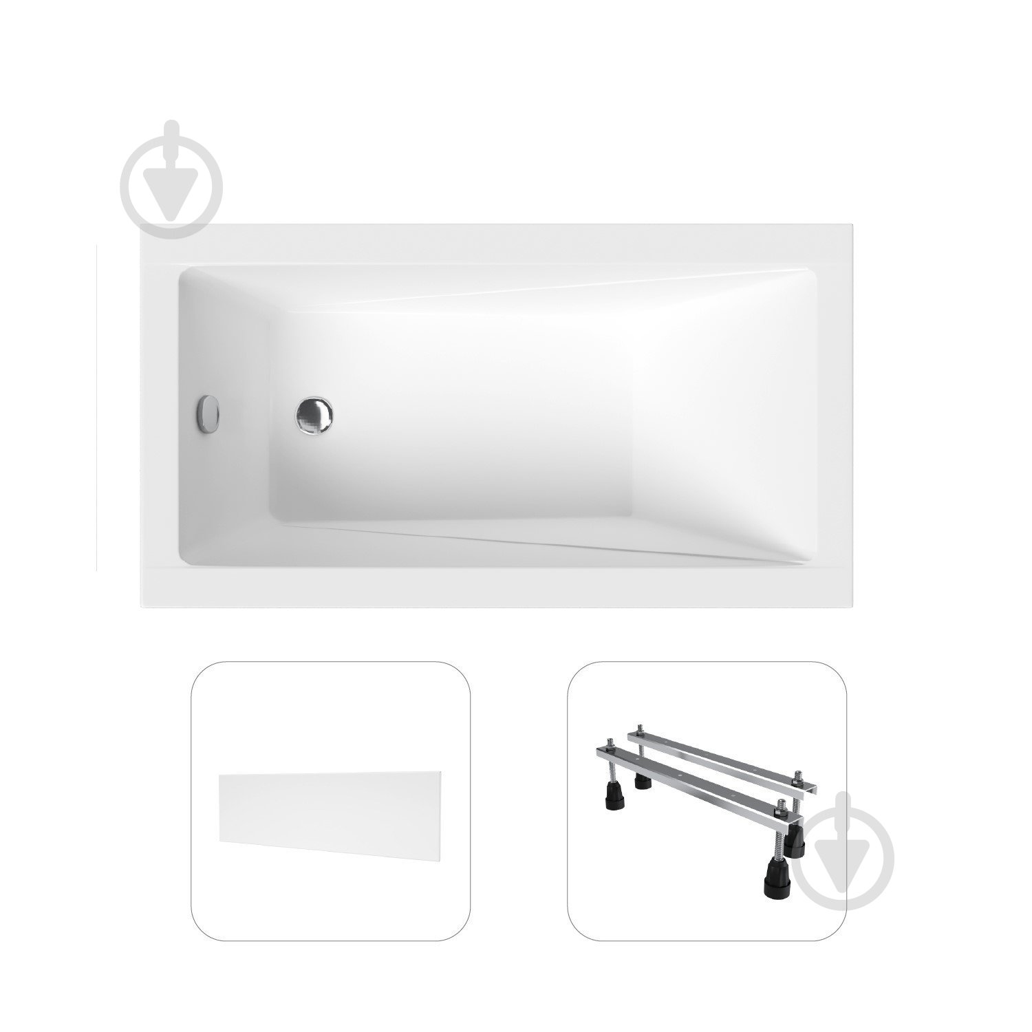 Ванна акриловая Helmken Rivana 2DT4665972 129,5х69,5 см комплект 3 в 1 - фото 1 Ванна акриловая Helmken Rivana 2DT4665972 129,5х69,5 см комплект 3 в 1 - фото 1