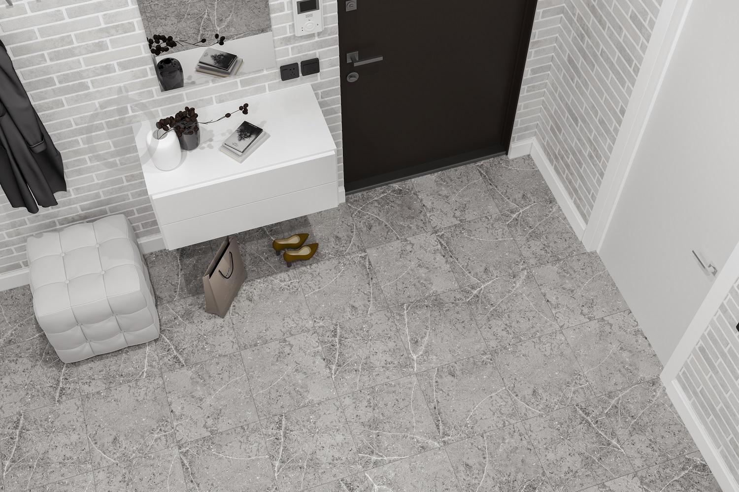 Плитка Golden Tile Rockstone grey matte RS2800 40x40 см - фото 2