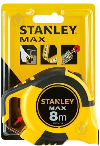 Рулетка Stanley Max STHT0-36118 8 м x 25 мм - фото 2 Рулетка Stanley Max STHT0-36118 8 м x 25 мм - фото 2