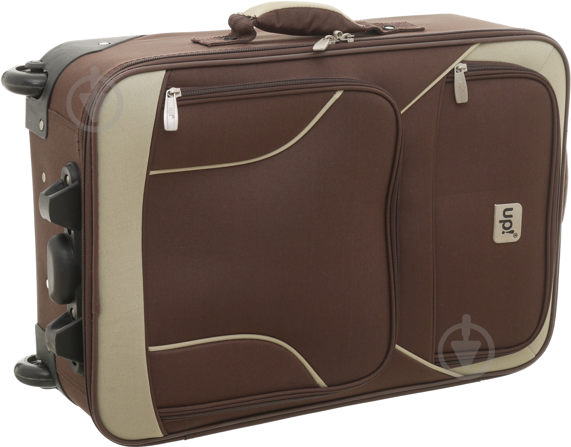 Чемодан UP! (Underprice) 30 л коричневый 1021NC 51x35x17 см - фото 3