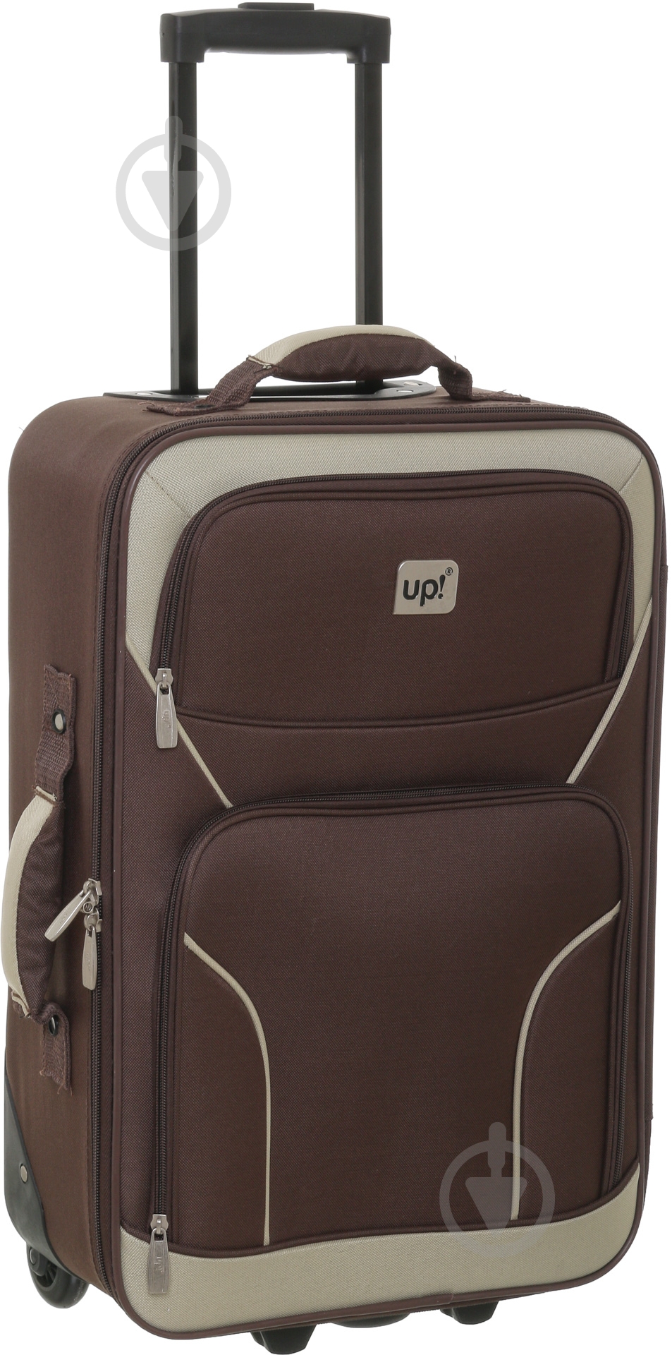 Чемодан UP! (Underprice) 30 л коричневый 1021NC 51x35x17 см - фото 2