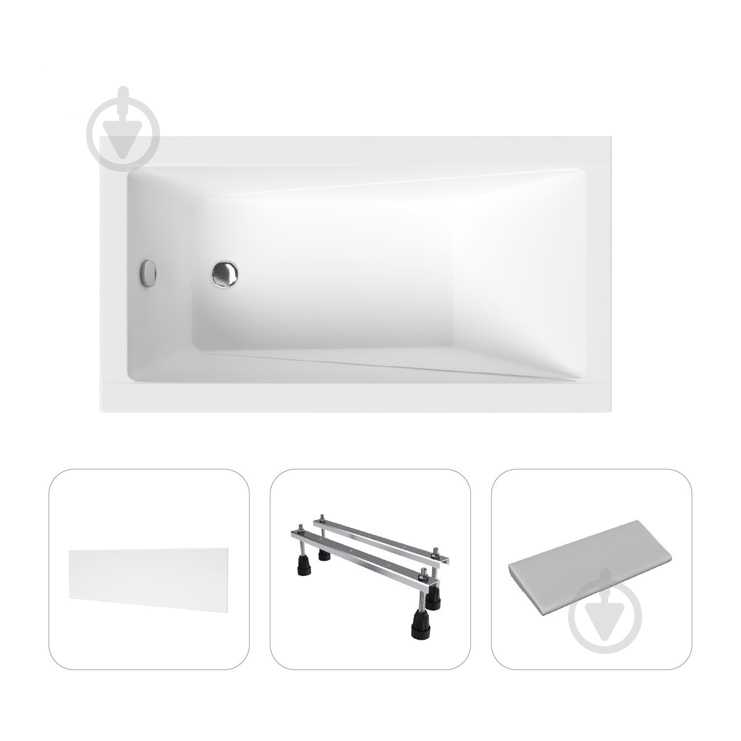 Ванна акриловая Helmken Rivana 132S7472P7 129,5х69,5 см комплект 4 в 1 - фото 1 Ванна акриловая Helmken Rivana 132S7472P7 129,5х69,5 см комплект 4 в 1 - фото 1