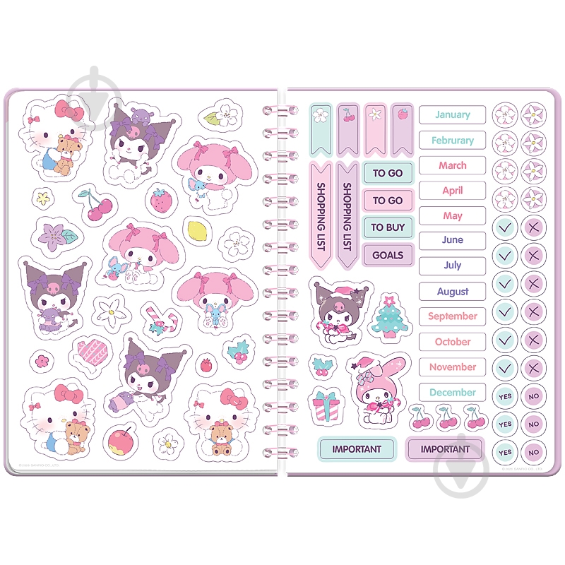 Дневник на спирали Hello Kitty HK26-438 KITE - фото 4