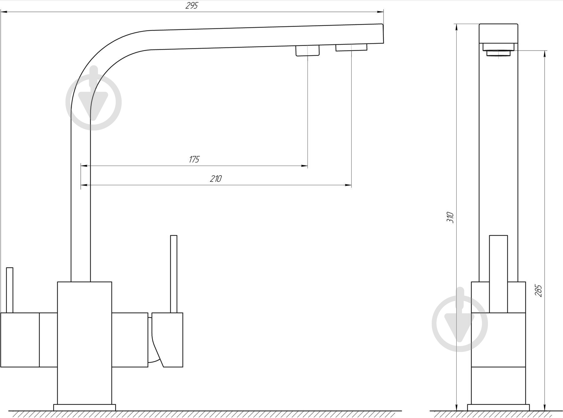 Змішувач для кухні Globus Lux GLLR-0111-9-BRONZE - фото 5