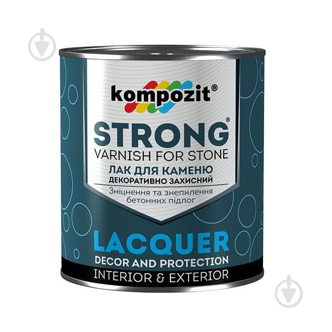 Лак для камня STRONG Kompozit глянец бесцветный 10 л - фото 1