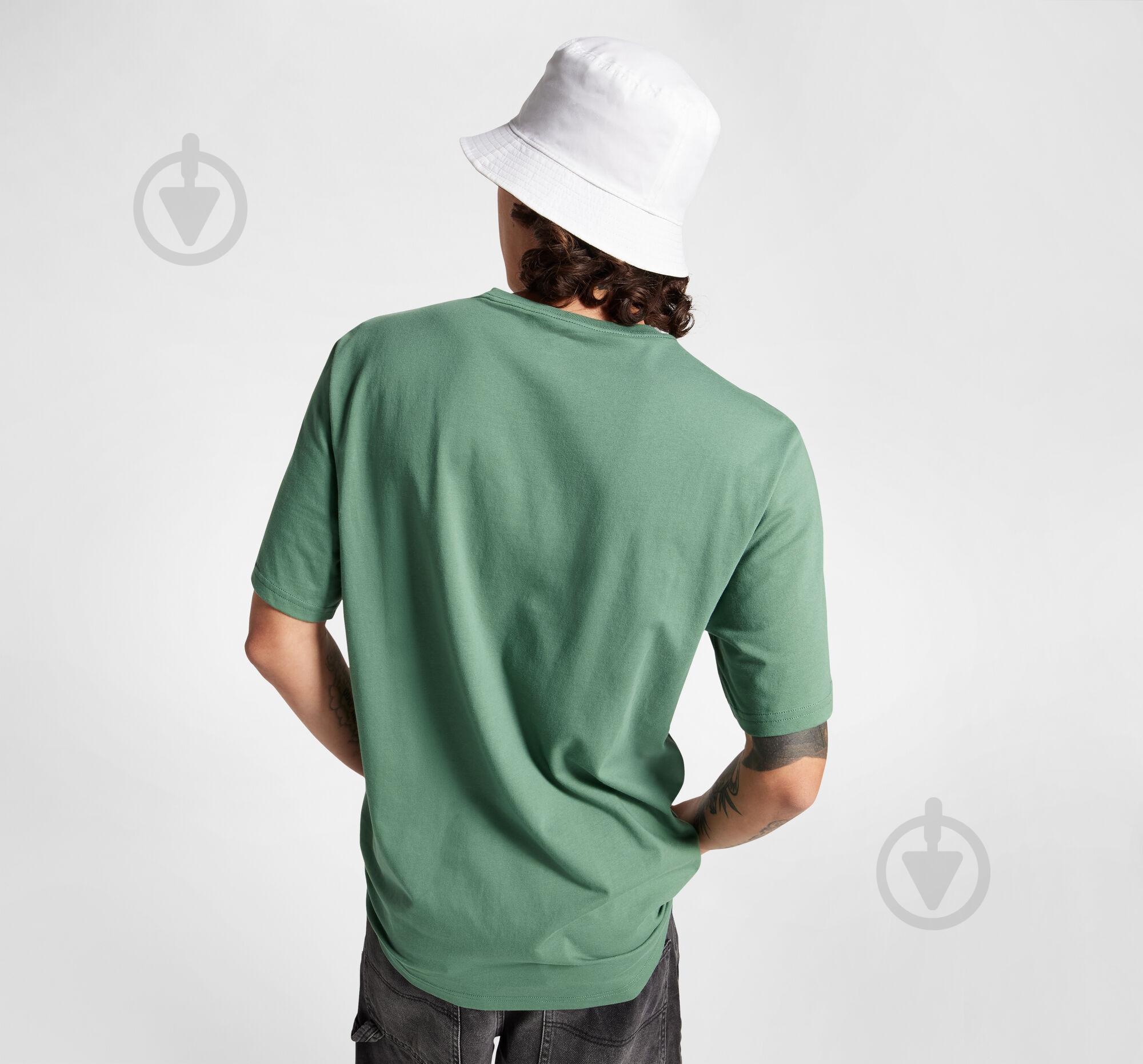 Футболка Converse STANDARD FIT LEFT CHEST STAR CHEV EMB TEE 10023876-A32 р.XL зеленый - фото 2