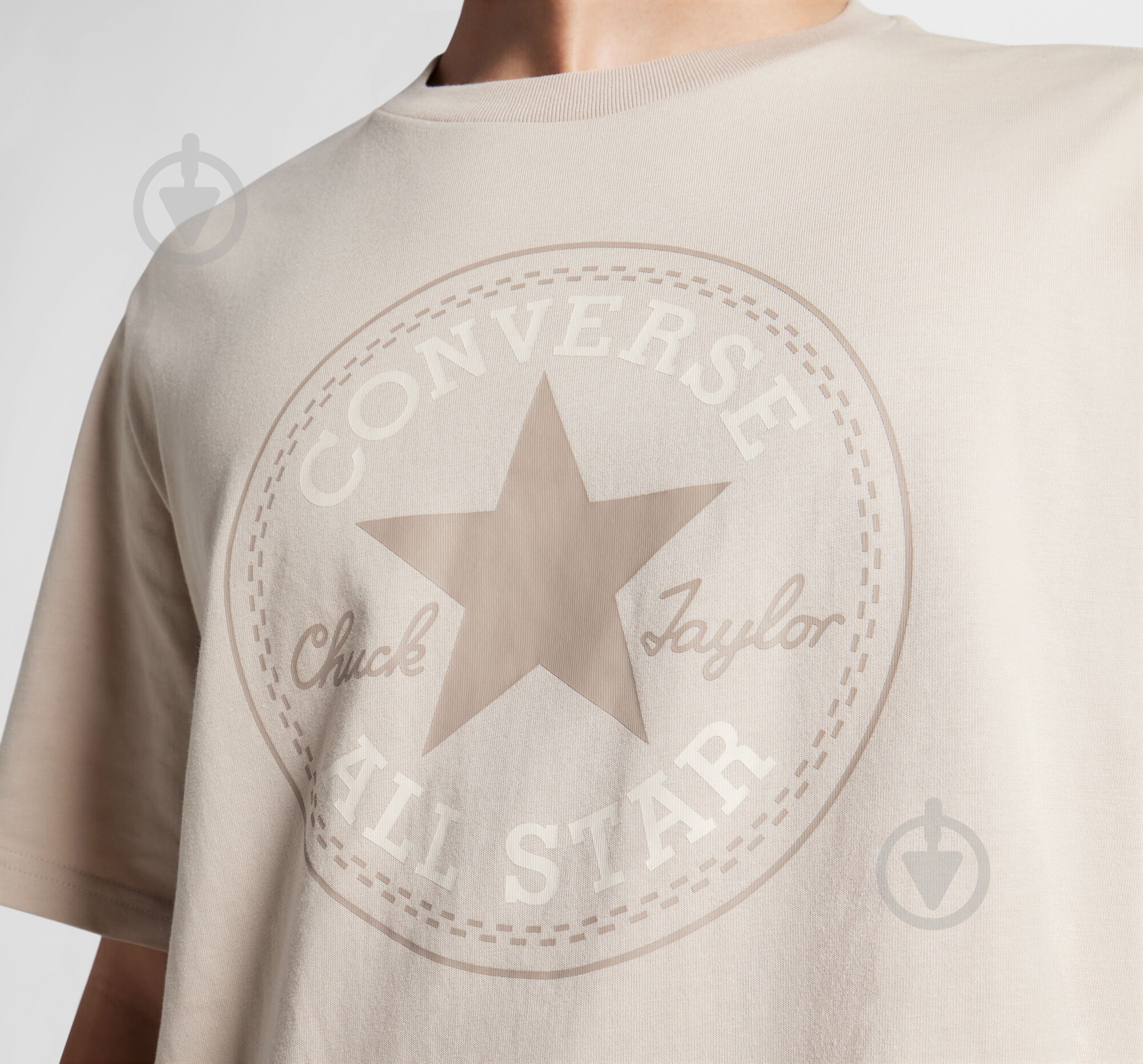 Футболка Converse Chuck Patch Tee 10025459-A21 р.S бежевый - фото 3