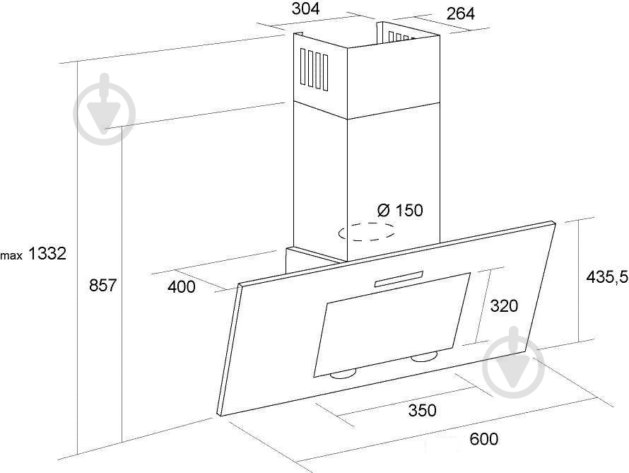 Вытяжка Pyramida HEF 30 (D-600) WHITE - фото 13 Вытяжка Pyramida HEF 30 (D-600) WHITE - фото 13