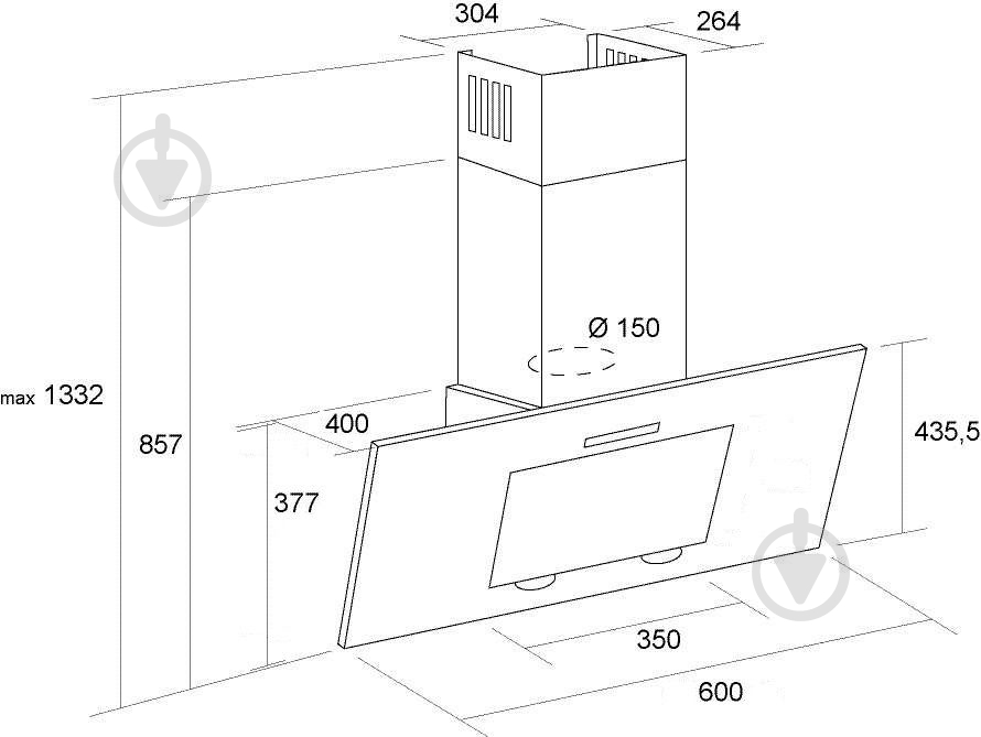 Вытяжка Pyramida HEF 30 (D-600) GRAY - фото 12 Вытяжка Pyramida HEF 30 (D-600) GRAY - фото 12