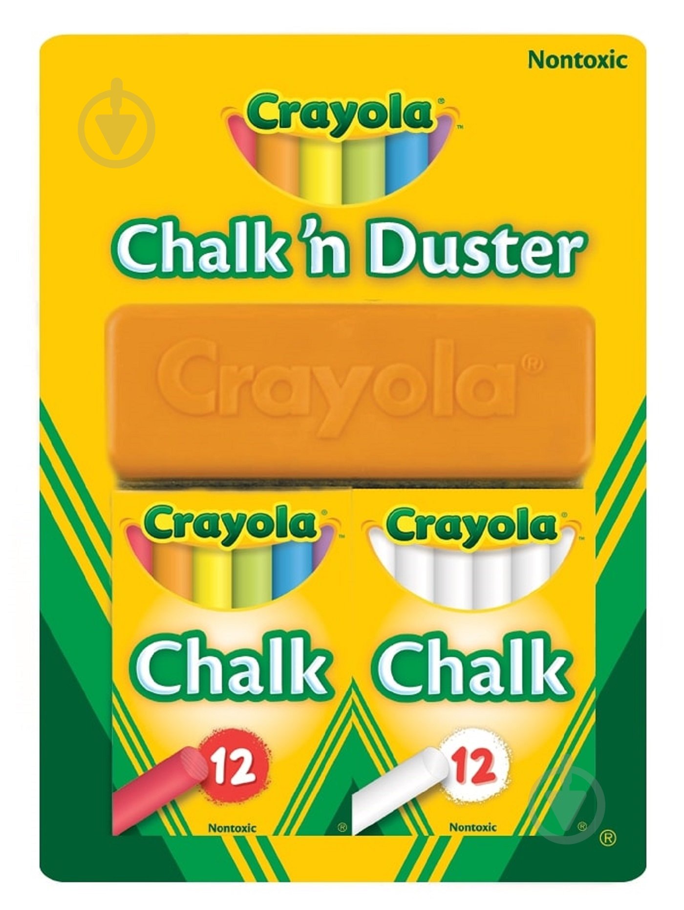 Набір крейди з щіткою для стирання 24 шт. (256418.012) Crayola - фото 1