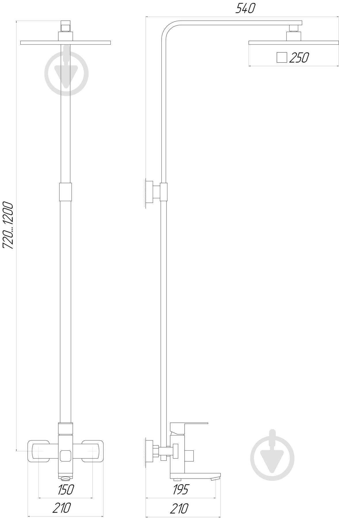 Душевая система Globus Lux SICILIA SBQ-SH-02 - фото 5
