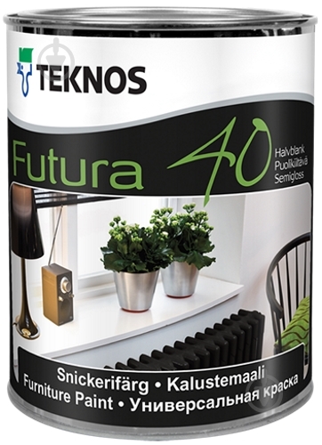 Краска TEKNOS Futura 40 T1713 полуглянец 0,9 л - фото 2